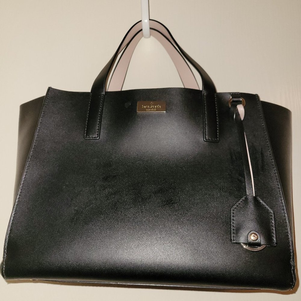 Kate Spade Putnam Drive Nelle Black Leather Satchel